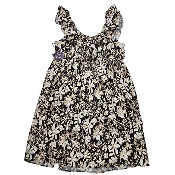 Ava & Viv Floral Ruffled Maxi Dress 3X - Picture 2 of 4